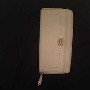 Leather Cement-Colored Coach Wallet